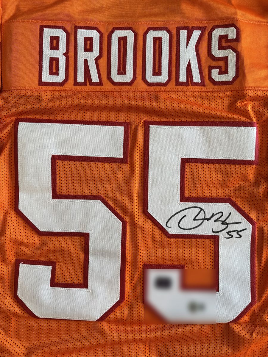 Derrick Brooks, Custom Buccaneers creamsicle jersey