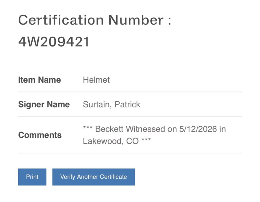 What a lookup should show, Beckett certificate verification