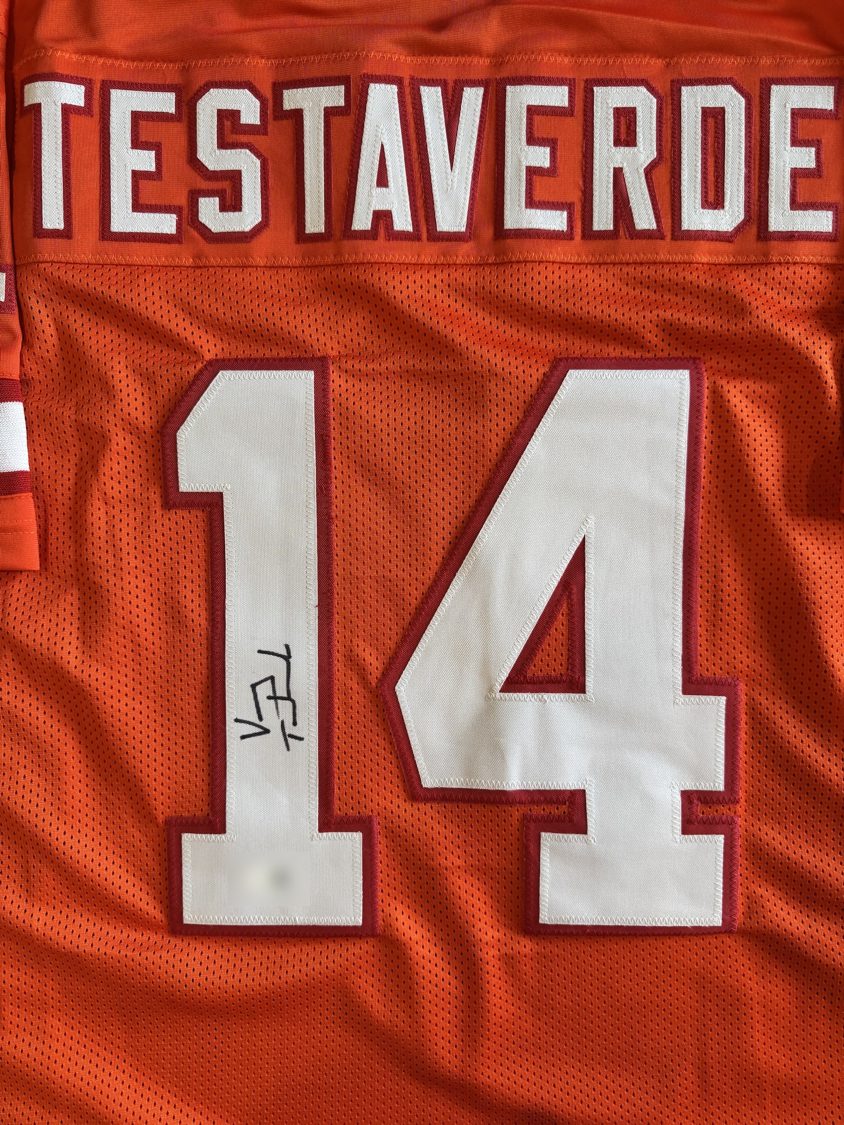 Vinny Testaverde Signed Custom Jersey