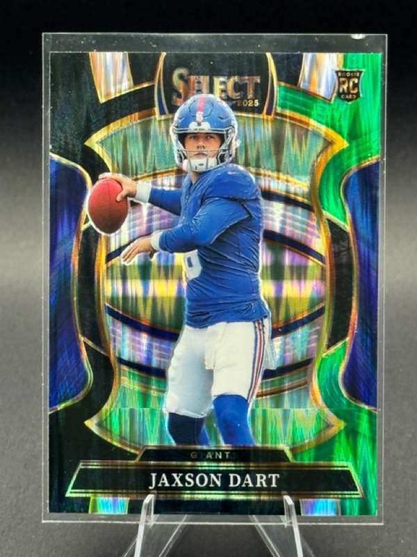 2025 Panini Select Black and Green Prizm Shock Jaxson Dart #93
