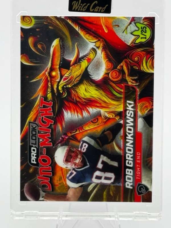 2025 Wild Card Pro Look Dino Might Rainbow Pterodactyl Orange Rob Gronkowski #DMPPTE1-RG /25