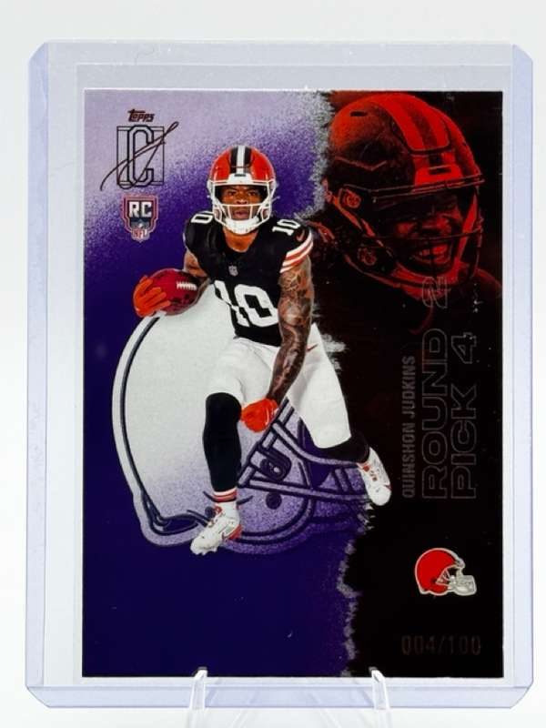 2025 Topps Signature Class Chrome Purple Refractor Quinshon Judkins #115 /100