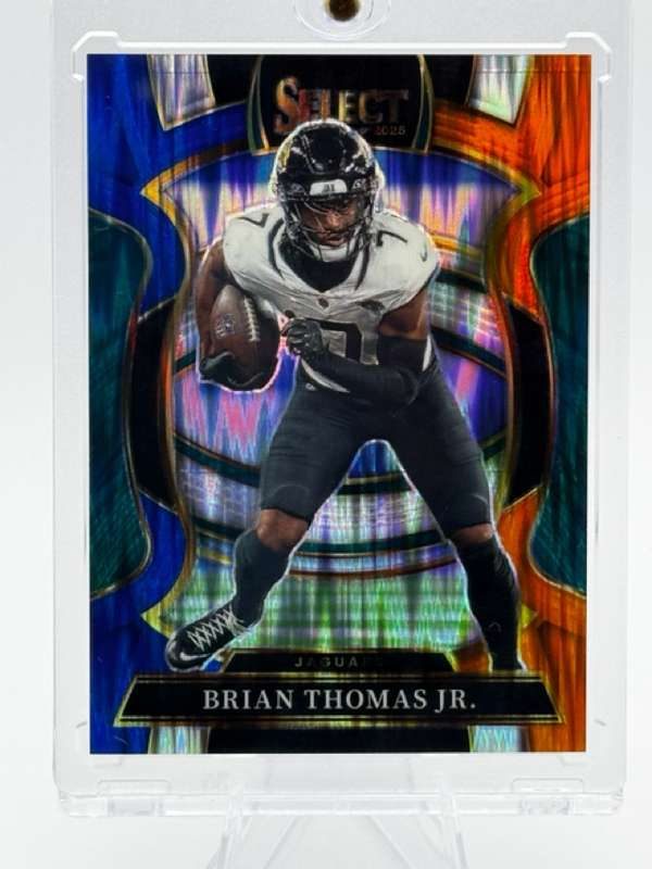 2025 Panini Select Blue and Orange Prizm Shock Brian Thomas Jr. #30 /35