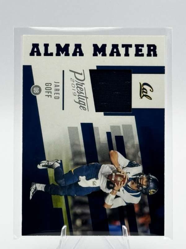 2019 Panini Prestige Alma Mater Relics Jared Goff #AM-JG