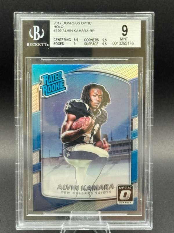 2017 Donruss Optic Holo Alvin Kamara #199 BGS 9