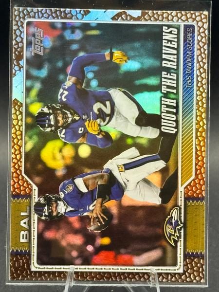 2026 Topps Flagship Football Leather Foil Lamar Jackson / Derrick Henry #300