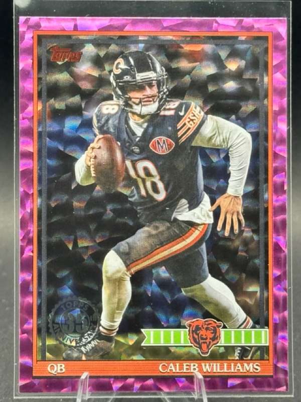 2026 Topps Flagship 1991 Topps Football Pink Crackle Caleb Williams #91TF-18