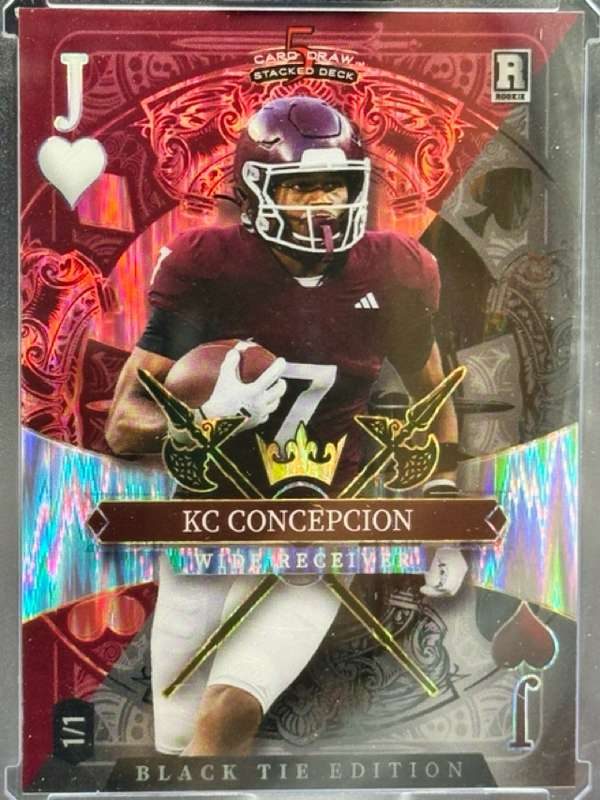 2026 Wild Card 5 Card Draw Stacked Deck Black Tie Edition Raywave Diagonal Color Match KC Concepcion 1/1