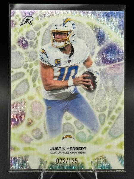 2025 Topps Resurgence Protonyx White Surge Refractor Justin Herbert #PT-7 /125