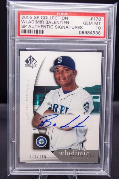 2005 SP Authentic Update Signatures Wladimir Balentien #178 /185 PSA 10