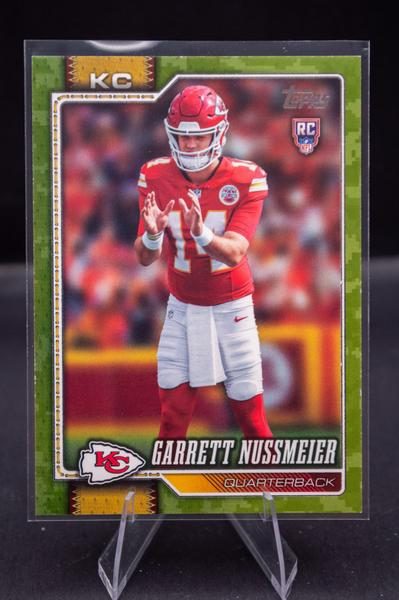 2026 Topps Flagship Camo Garrett Nussmeier #303 /25
