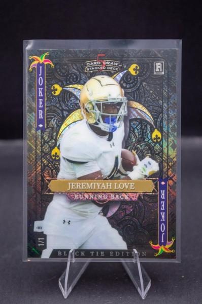 2026 Wild Card 5 Card Draw Stacked Deck Black Tie Edition Joker Jeremiyah Love #SDJJ-JLN 1/1