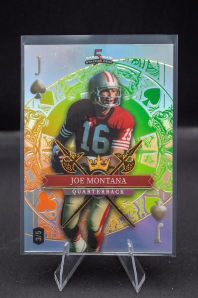 2026 Wild Card 5 Card Draw Stacked Deck Jack of Spades Joe Montana #SDJS-JMN /5